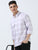 MEN'S LT.PURPLE CHECKED SLIM FIT SHIRT