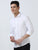 MEN'S WHITE-PRINTED SLIM FIT SHIRT