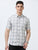 MEN'S GREY CHECKED SLIM FIT SHIRT