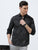 MEN'S BLACK PRINT SLIM FIT SHIRT