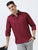 MEN'S MAROON-SOLID SLIM FIT SHIRT