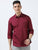 MEN'S MAROON-SOLID SLIM FIT SHIRT