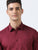 MEN'S MAROON-SOLID SLIM FIT SHIRT