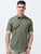 MEN'S OLIVE-SOLID SLIM FIT SHIRT