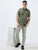 MEN'S OLIVE-SOLID SLIM FIT SHIRT