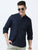 MEN'S INDIGO SOLID SLIM FIT SHIRT