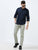 MEN'S INDIGO SOLID SLIM FIT SHIRT