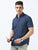 MEN'S NAVY PRINT SLIM FIT SHIRT