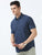 MEN'S NAVY PRINT SLIM FIT SHIRT