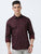 MEN'S MAROON PRINTED SLIM FIT SHIRT