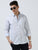 MEN'S WHITE- PRINT SLIM FIT SHIRT