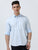 MEN'S BLUE PRINTED SLIM FIT SHIRT