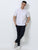 MEN'S WHITE-SOLID SLIM FIT SHIRT