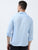 MEN'S LINEN SKY BLUE SOLID SLIM FIT SHIRT