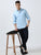 MEN'S LT.BLUE-SOLID SLIM FIT SHIRT