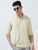 MEN'S LT.YELLOW STRIPES SLIM FIT SHIRT