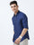 MEN'S LINEN ROYAL BLUE  SOLID  SLIM FIT SHIRT