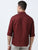 MEN'S LINEN MAROON  SOLID  SLIM FIT SHIRT