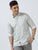 MEN'S WHITE PRINT  SLIM FIT SHIRT