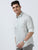 MEN'S WHITE PRINT  SLIM FIT SHIRT