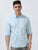 MEN'S LT.BLUE CHECKS  SLIM FIT SHIRT