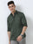 MEN'S GREEN PRINTED SLIM FIT SHIRT