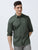 MEN'S GREEN PRINTED SLIM FIT SHIRT