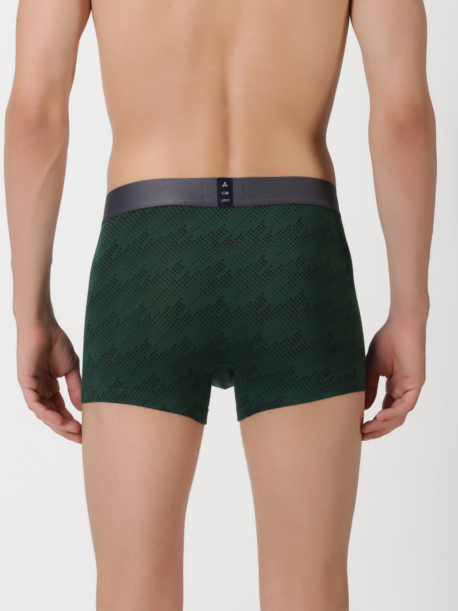 MEN'S GREEN DOT PRINT REGULAR FIT TRUNK