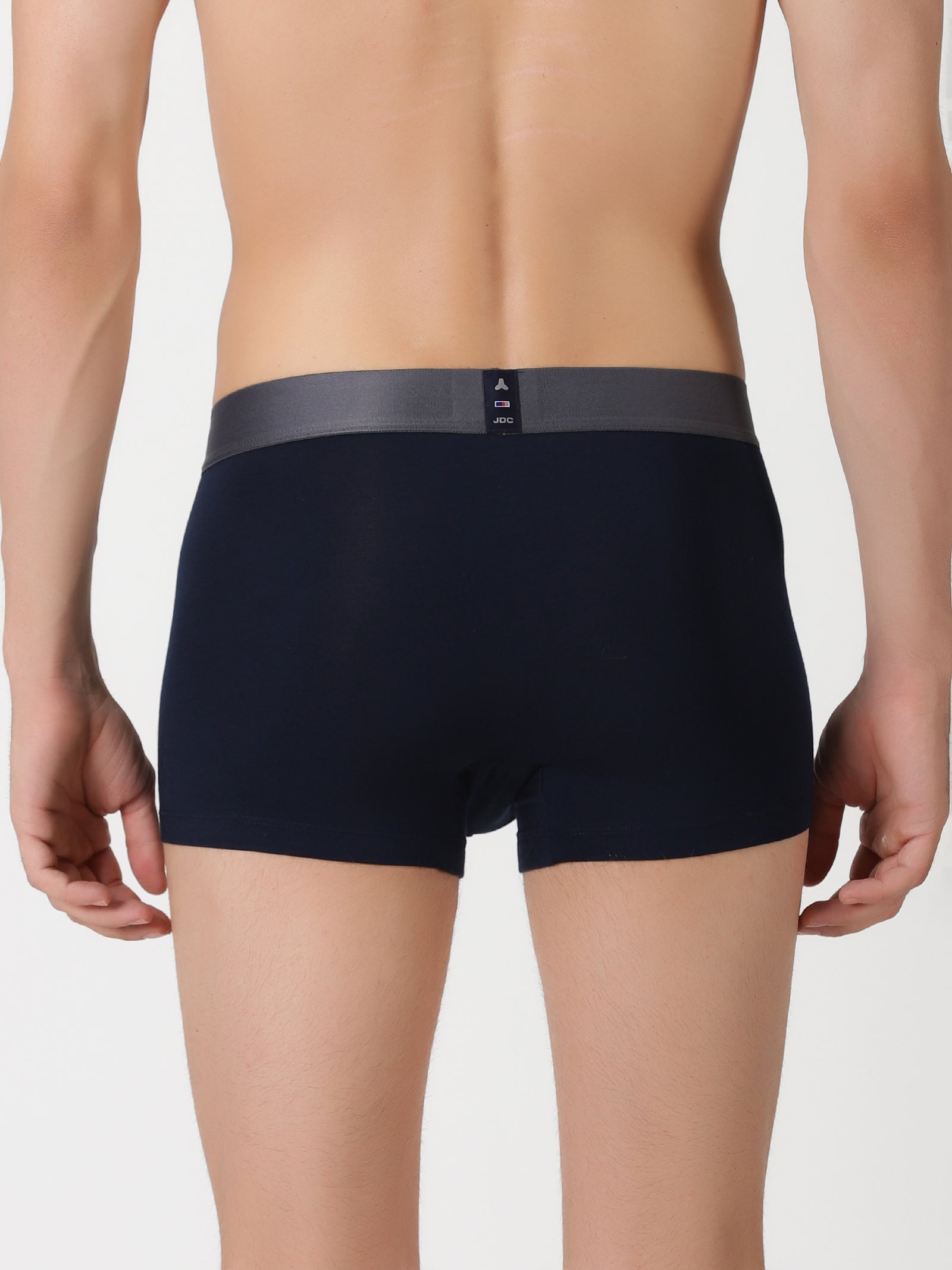 MEN'S NAVY SOLID REGULAR FIT TRUNK