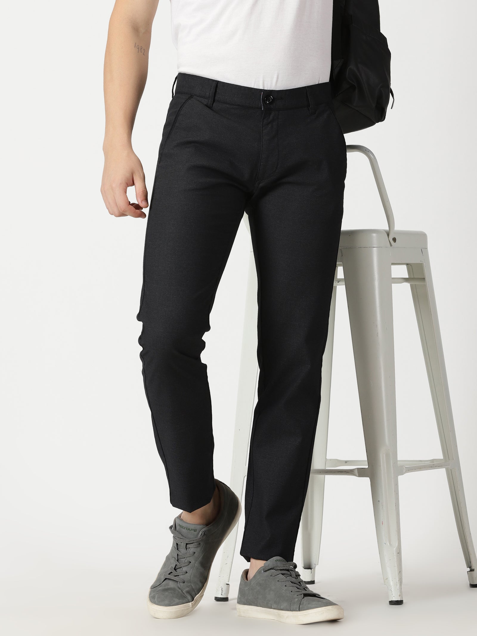 2024 New Men Fashion Winter Jeans Black Color Slim Fit Stretch Thick Velvet  Pants Warm Denim
