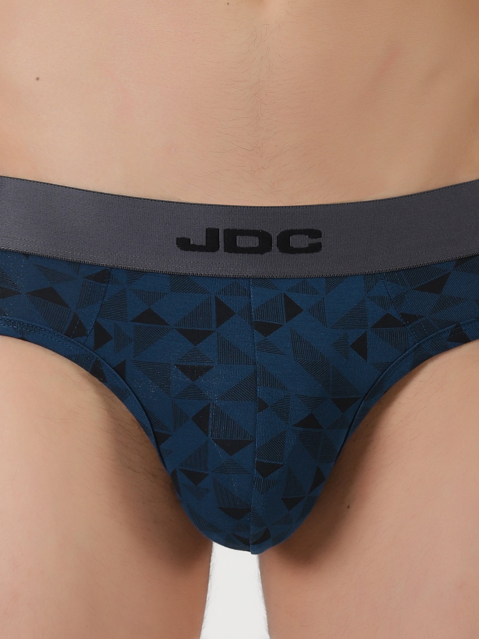 MEN'S Blue Triangle Print REGULAR FIT BRIEF