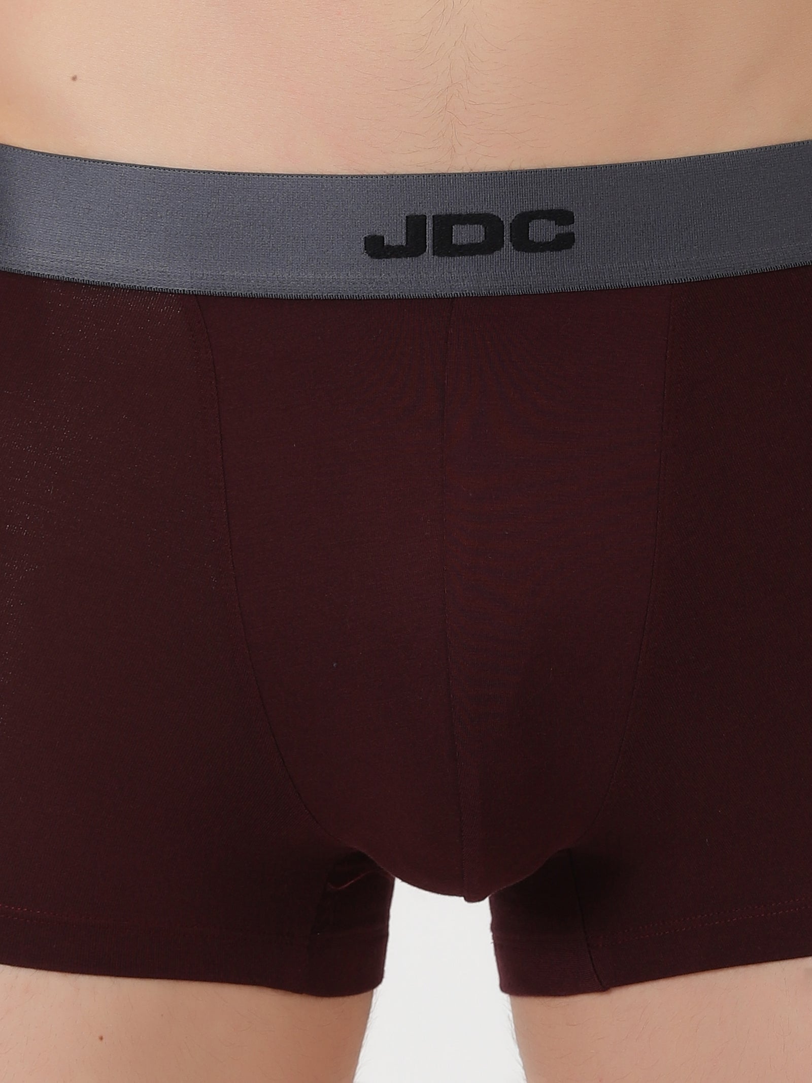 MEN'S MAROON SOLID REGULAR FIT TRUNK