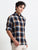 MEN'S DK.KHAKI CHECKED  SLIM FIT SHIRT