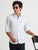 MEN'S WHITE PRINTED SLIM FIT SHIRT