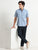 MEN'S BLUE PRINT SLIM FIT SHIRT