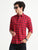 MEN'S RED TWILL CHECKS SLIM FIT SHIRT