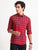 MEN'S RED TWILL CHECKS SLIM FIT SHIRT