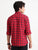 MEN'S RED TWILL CHECKS SLIM FIT SHIRT