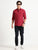 MEN'S RED TWILL CHECKS SLIM FIT SHIRT