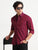 MEN'S CHERRY RED SOLID SLIM FIT SHIRT