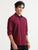 MEN'S CHERRY RED SOLID SLIM FIT SHIRT