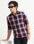 MEN'S RED CHECKS SLIM FIT SHIRT