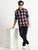 MEN'S RED CHECKS SLIM FIT SHIRT