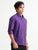 MEN'S PURPLE CROSS SOLID SLIM FIT SHIRT