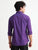 MEN'S PURPLE CROSS SOLID SLIM FIT SHIRT