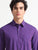 MEN'S PURPLE CROSS SOLID SLIM FIT SHIRT