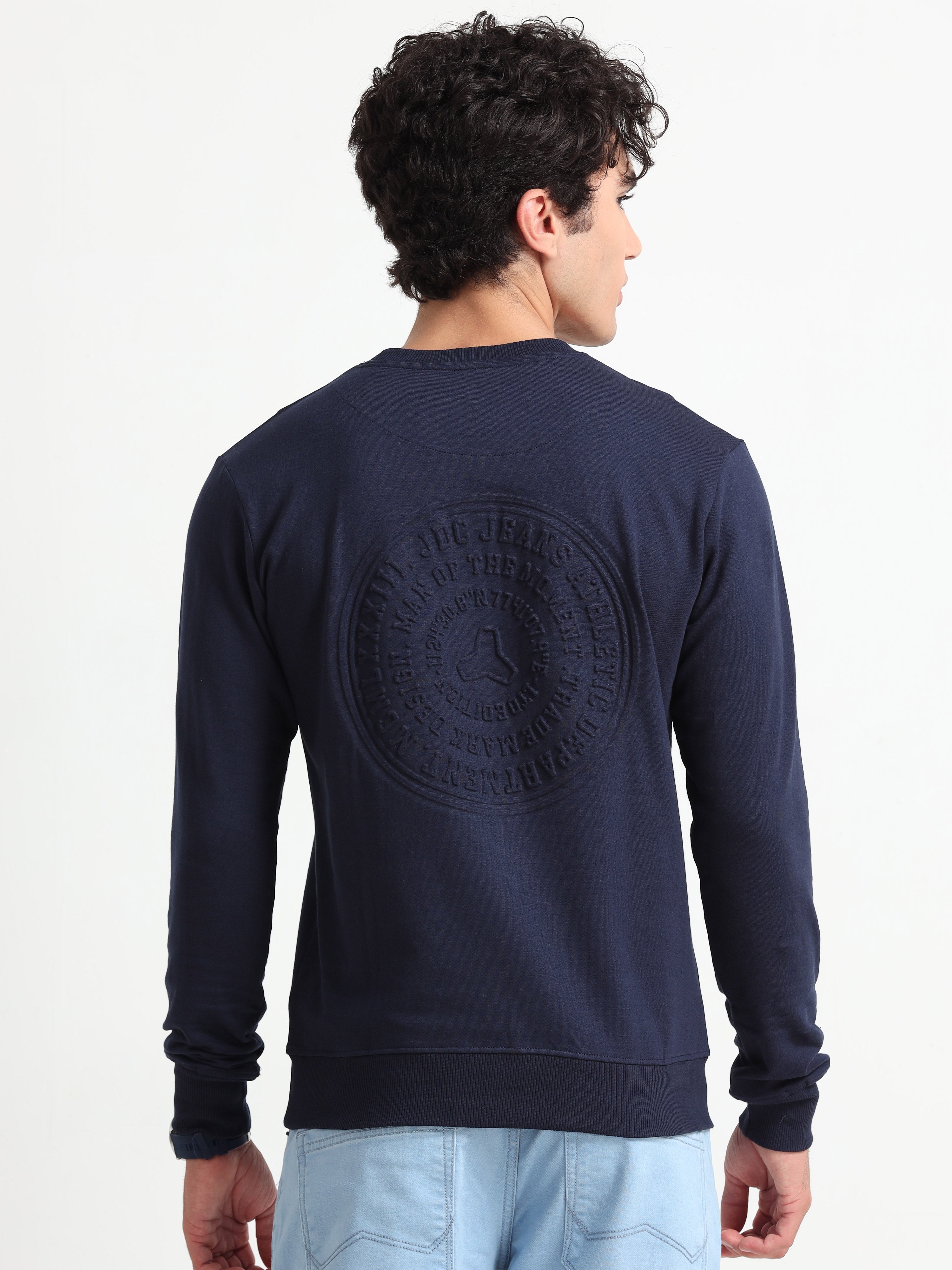 MEN'S NAVY SLIM FIT  SWEAT SHIRT