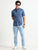 MEN'S BLUE SOLID SLIM FIT JEANS