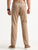 MEN'S DK.BEIGE SOLID SLIM FIT TROUSER