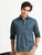 MEN'S TURQUOISE PRINT SLIM FIT SHIRT